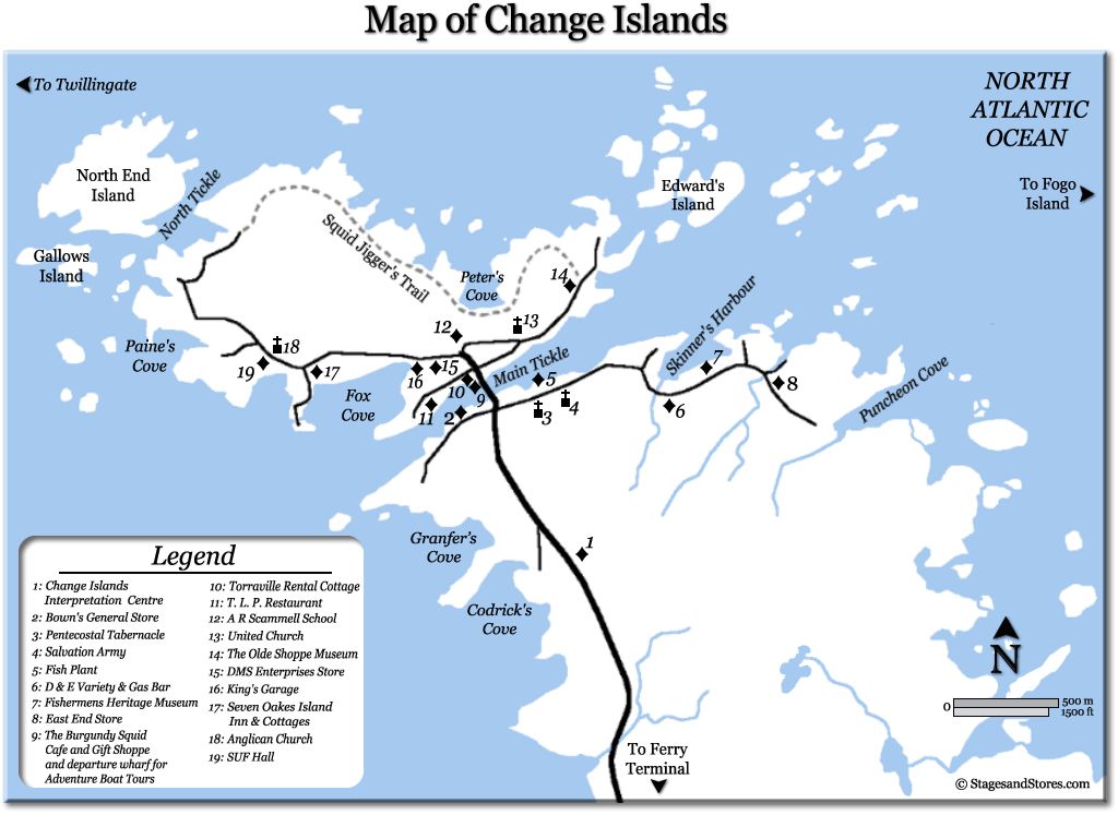 Change Islands and surrounding area